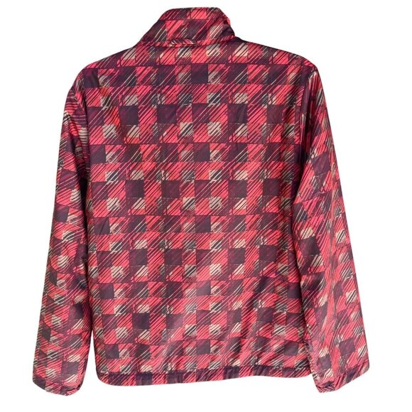 Red & Burgundy Plaid Reversible Jacket Zip Closure XXL (18) Made In China 4b - Picture 2 of 7